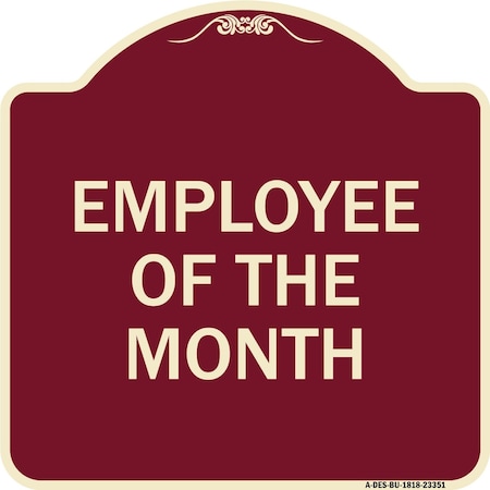 Signmission Designer Series Sign Parking Stencil, Burgundy Heavy-Gauge Aluminum Sign, 18" x 18", BU-1818-23351 A-DES-BU-1818-23351